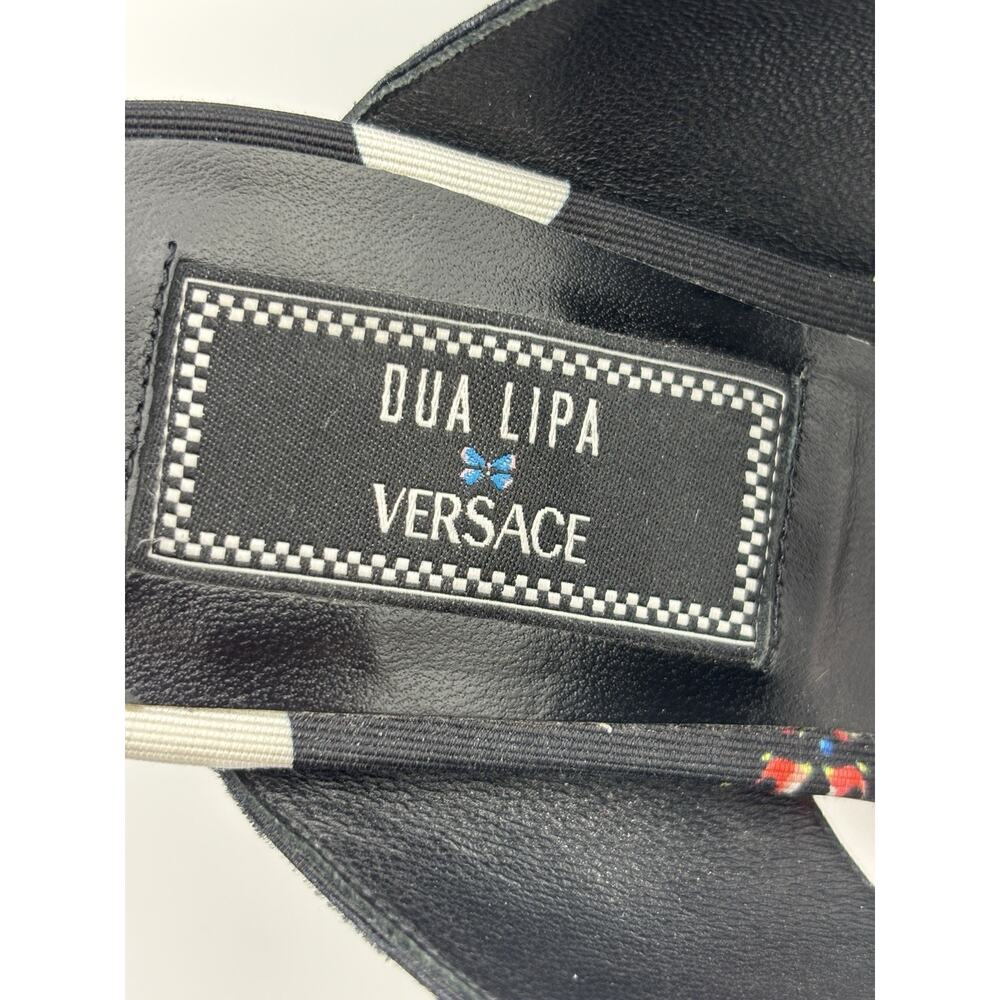 Versace x Dua Lipa Collab Slides Heeled Sandals Size 38.5 / 8.5 Medusa Insignia - Picture 7 of 16